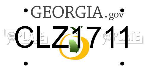 CLZ1711 Georgia License Plate