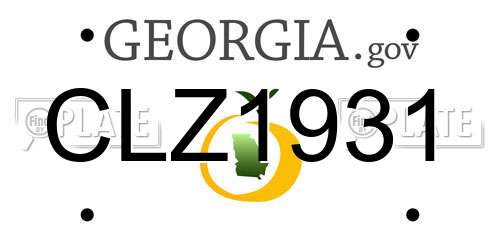 CLZ1931 Georgia License Plate