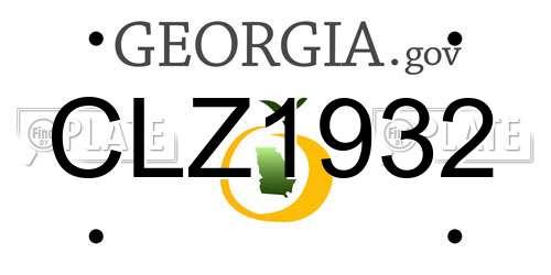 CLZ1932 Georgia License Plate