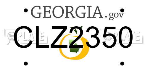 CLZ2350 Georgia License Plate