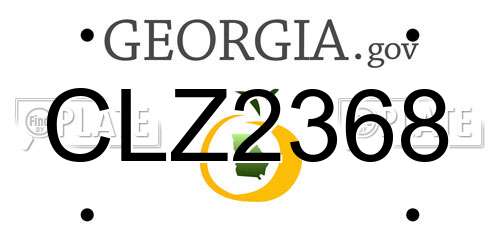 CLZ2368 Georgia License Plate