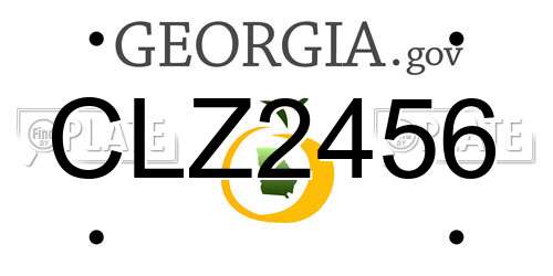 CLZ2456 Georgia License Plate