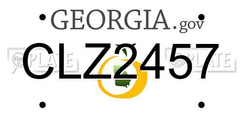 CLZ2457 Georgia License Plate