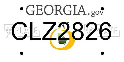 CLZ2826 Georgia License Plate