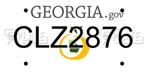 CLZ2876 Georgia License Plate