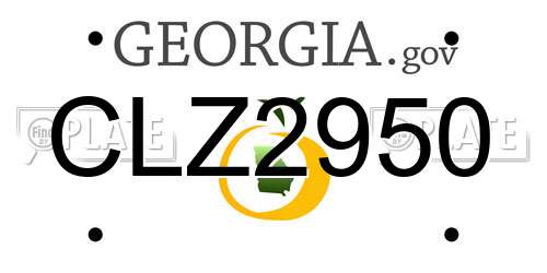 CLZ2950 Georgia License Plate