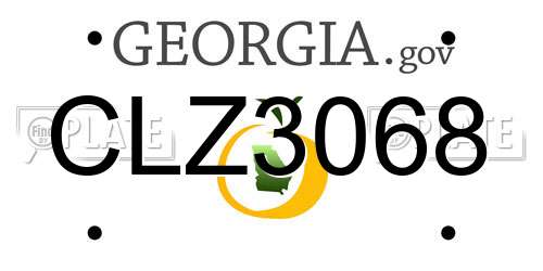 CLZ3068 Georgia License Plate