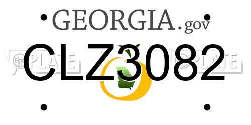CLZ3082 Georgia License Plate