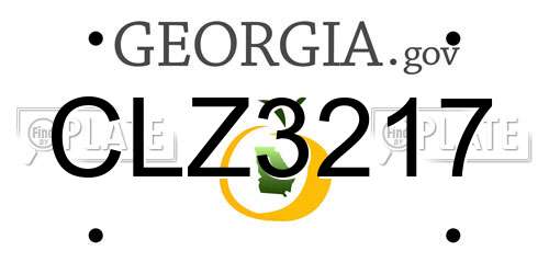 CLZ3217 Georgia License Plate