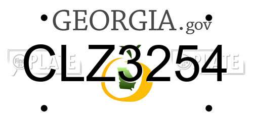CLZ3254 Georgia License Plate
