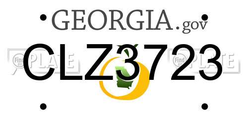 CLZ3723 Georgia License Plate