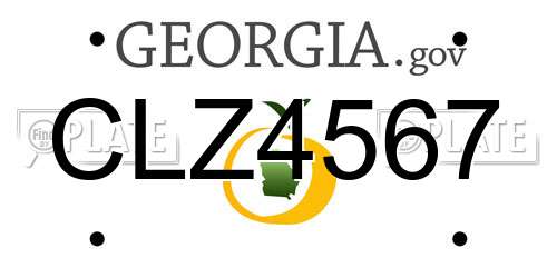 CLZ4567 Georgia License Plate