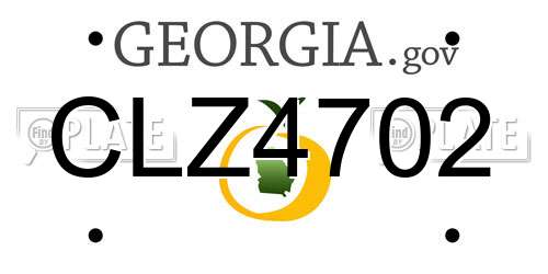 CLZ4702 Georgia License Plate