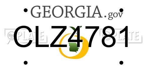 CLZ4781 Georgia License Plate