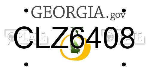 CLZ6408 Georgia License Plate