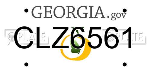 CLZ6561 Georgia License Plate