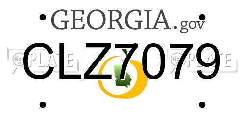 CLZ7079 Georgia License Plate