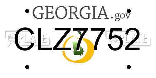 CLZ7752 Georgia License Plate