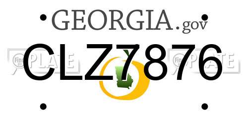 CLZ7876 Georgia License Plate