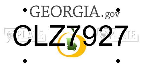 CLZ7927 Georgia License Plate