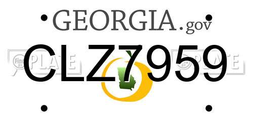 CLZ7959 Georgia License Plate