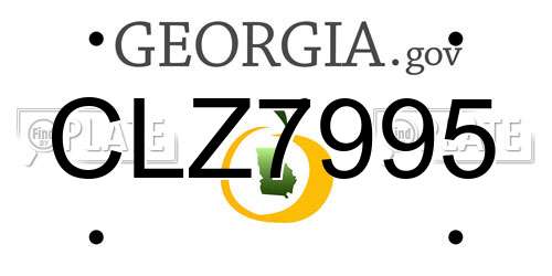 CLZ7995 Georgia License Plate