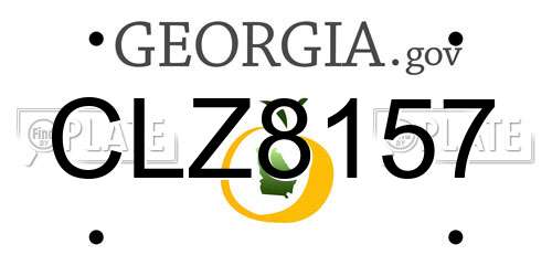 CLZ8157 Georgia License Plate