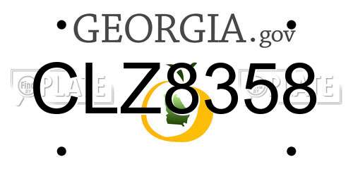 CLZ8358 Georgia License Plate