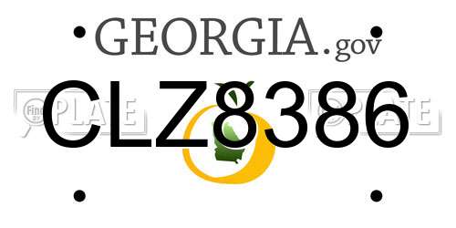 CLZ8386 Georgia License Plate