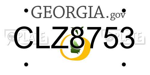 CLZ8753 Georgia License Plate