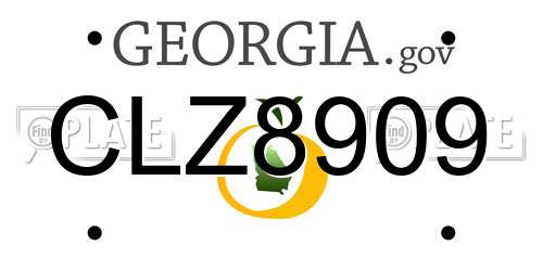 CLZ8909 Georgia License Plate