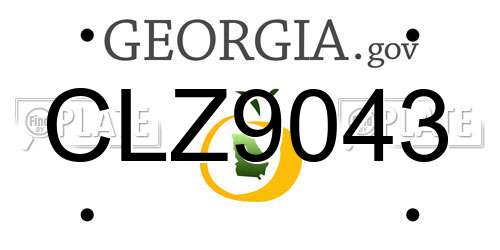 CLZ9043 Georgia License Plate