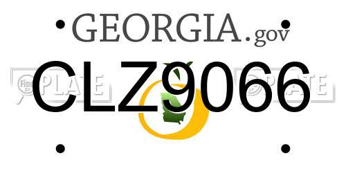 CLZ9066 Georgia License Plate
