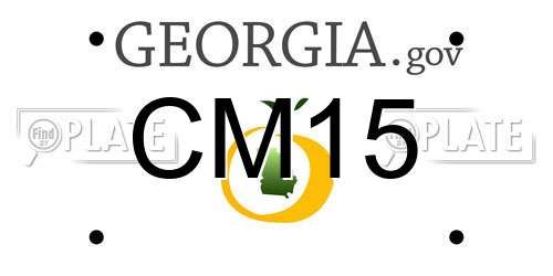 CM15 Georgia License Plate
