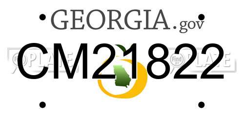 CM21822 Georgia License Plate
