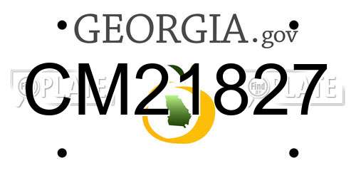 CM21827 Georgia License Plate