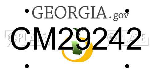 CM29242 Georgia License Plate