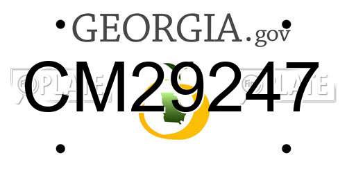 CM29247 Georgia License Plate