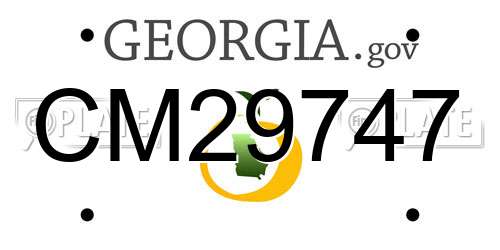 CM29747 Georgia License Plate