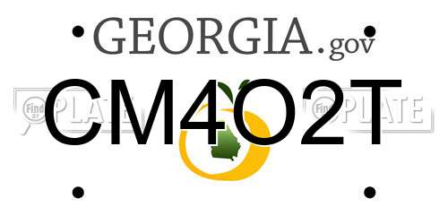 CM4O2T Georgia License Plate