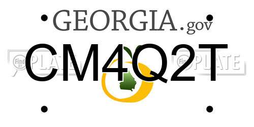 CM4Q2T Georgia License Plate