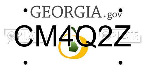 CM4Q2Z Georgia License Plate