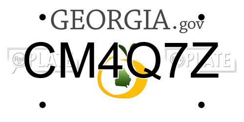 CM4Q7Z Georgia License Plate