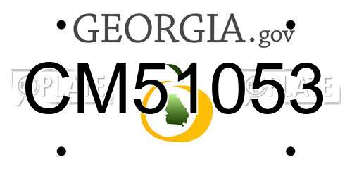 CM51053 Georgia License Plate