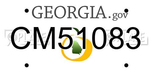 CM51083 Georgia License Plate