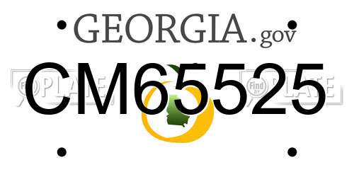 CM65525 Georgia License Plate