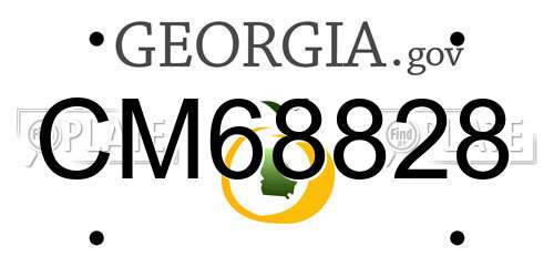 CM68828 Georgia License Plate