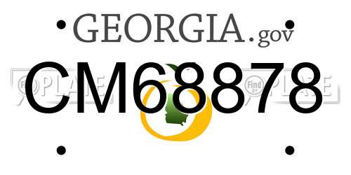 CM68878 Georgia License Plate