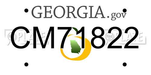 CM71822 Georgia License Plate
