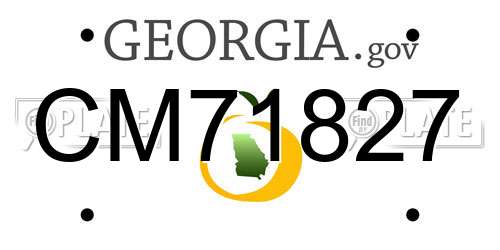 CM71827 Georgia License Plate